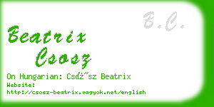beatrix csosz business card